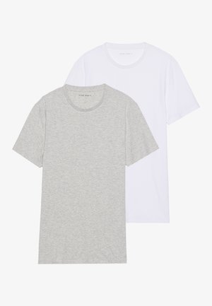 2 PACK - T-shirts - bright white/grey melange