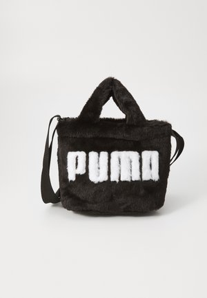 UP FAUX FUR MINI SHOPPER BAG - Handtasche - black