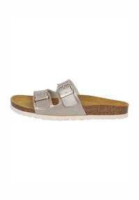 MILOS - Slip-on sandaler - beige metallic