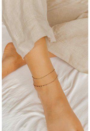 LAYERED CURB AND BOBBLE - Anklet - rosegoldfarben
