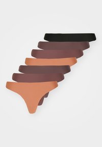 Anna Field SEAMLESS 7 PACK - Thong - nude/black/nude - Zalando.co.uk