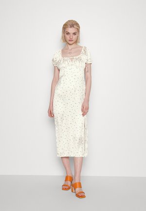 NA-KD SHORT PUFFY SLEEVE MIDI DRESS - Φόρεμα ημέρας - spaced blue