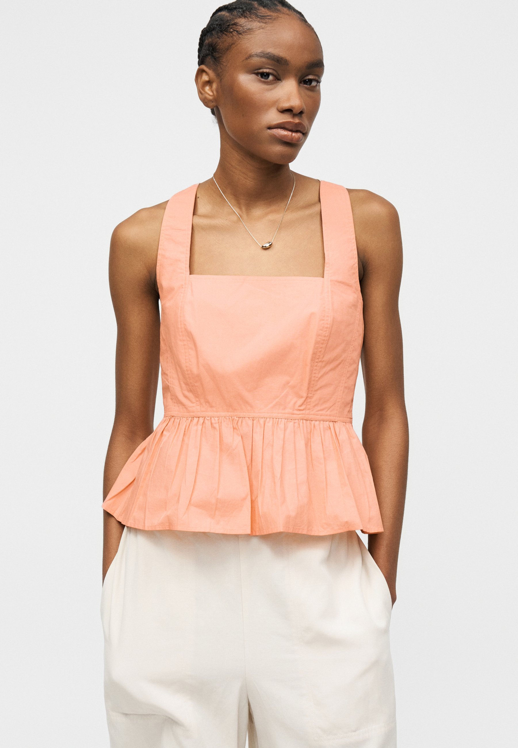 kate spade new york CROSS BACK PEPLUM - Top - light cantaloupe
