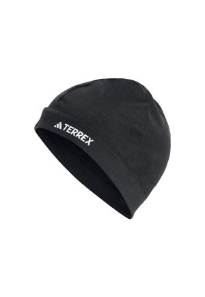 MERINO LIGHT - Beanie - black   white