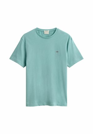 GANT, REG SHIELD SS T-SHIRT - T-Shirt basic - muted turquoise