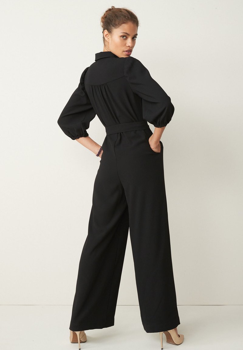 Next BELTED ZIP Jumpsuit black Zalando.de