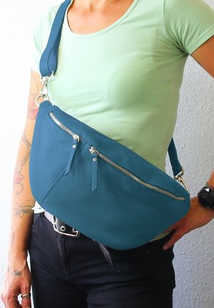 DrachenLeder Bum bag - blau