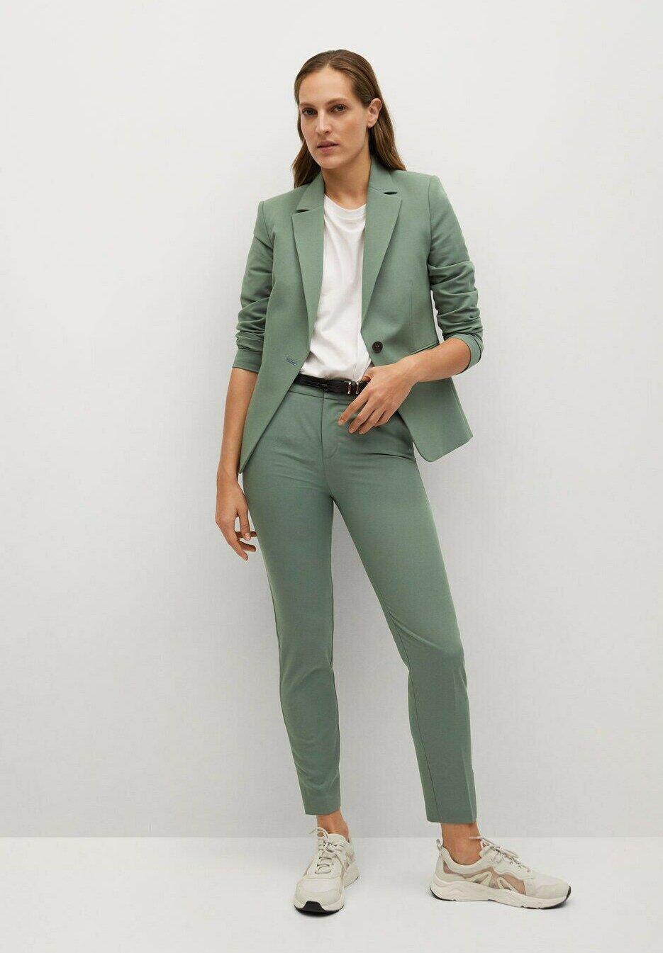 mango boreal blazer green