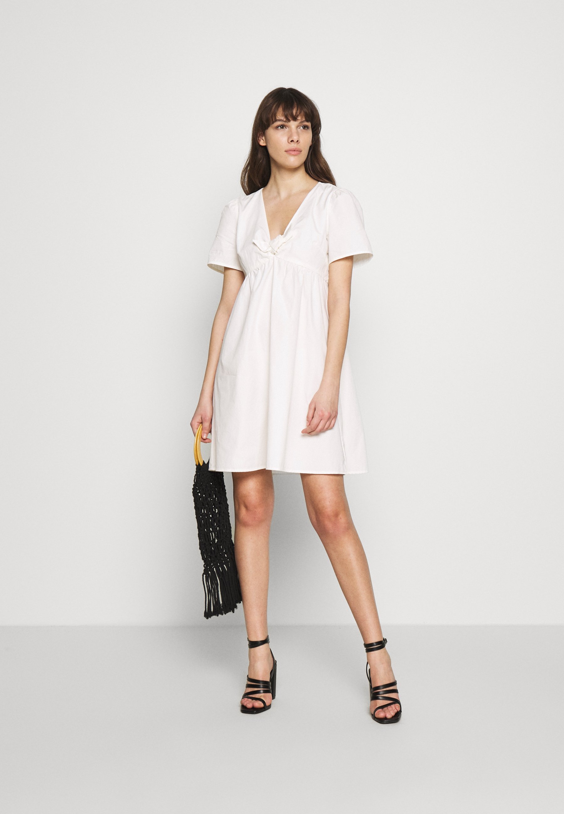 ava tie front mini dress