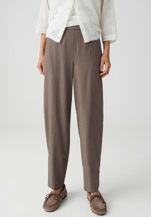 OPUS, WIDE LEG MELANGE - Pantalon classique - affogato