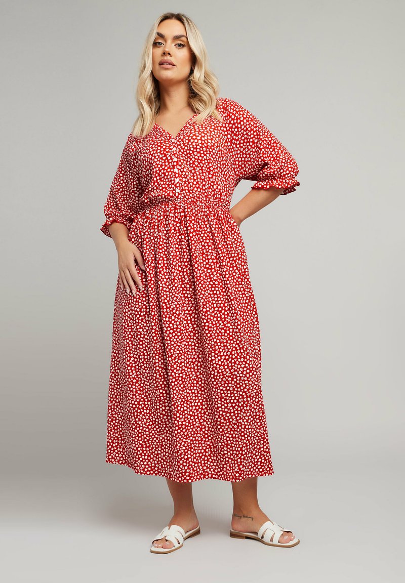 Yours Clothing Abito a camicia - red