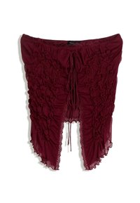 WITH GATHERED DETAIL BANDEAU  - Top - bordeaux