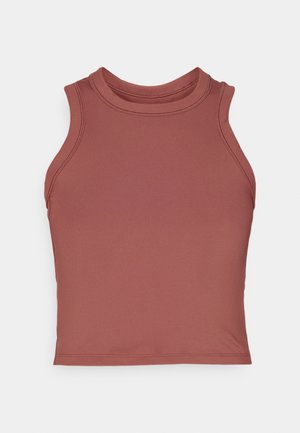 Nike Performance ONE FITTED CROP TANK - Top - red sepia/black