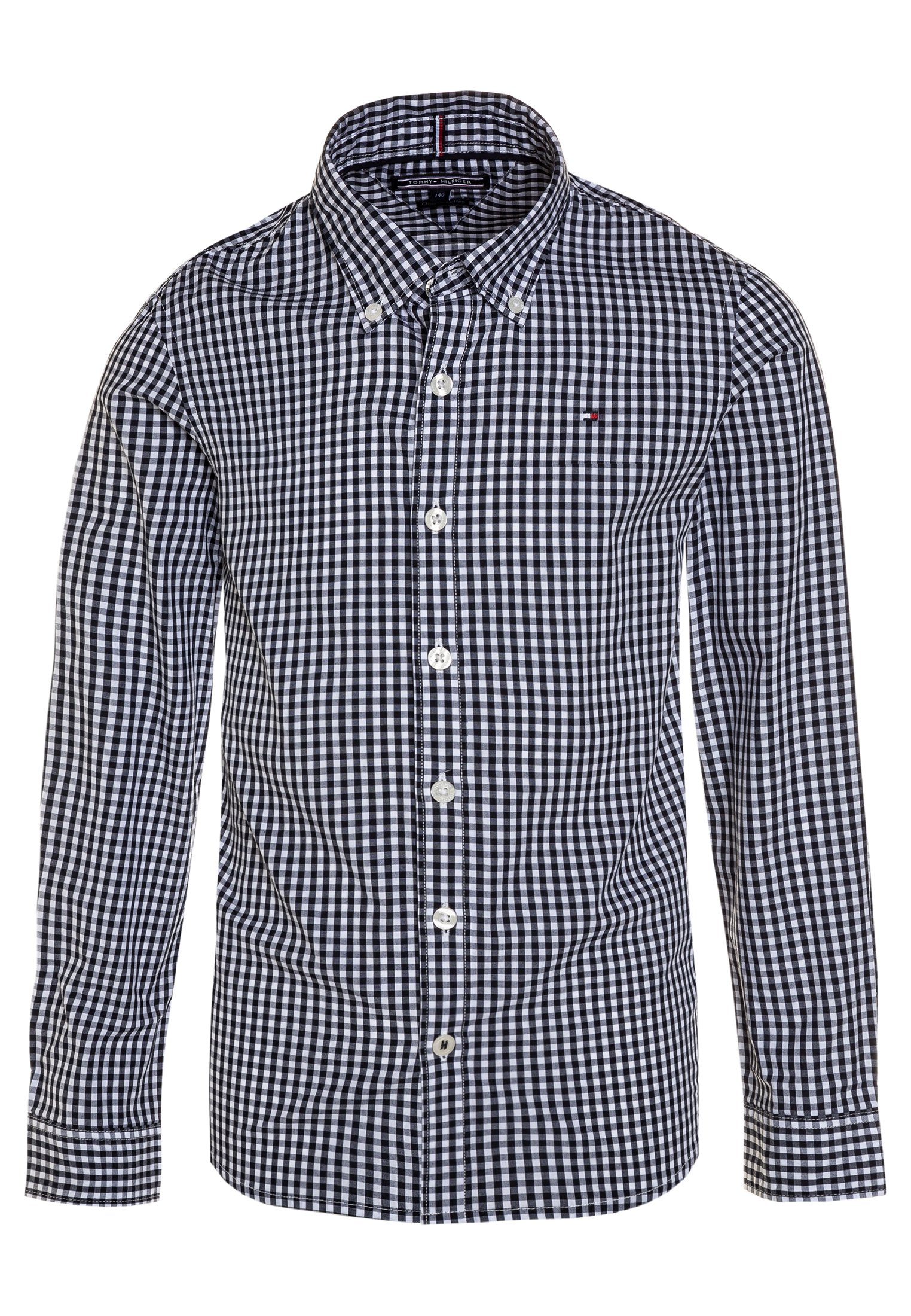 gingham collared shirt