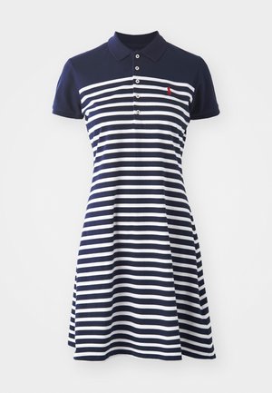 Polo Ralph Lauren STRIPED POLO SHIRTDRESS - Day dress - cruise navy/ white
