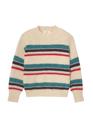 RAYÉ COL ROND - Pullover - rayé écru