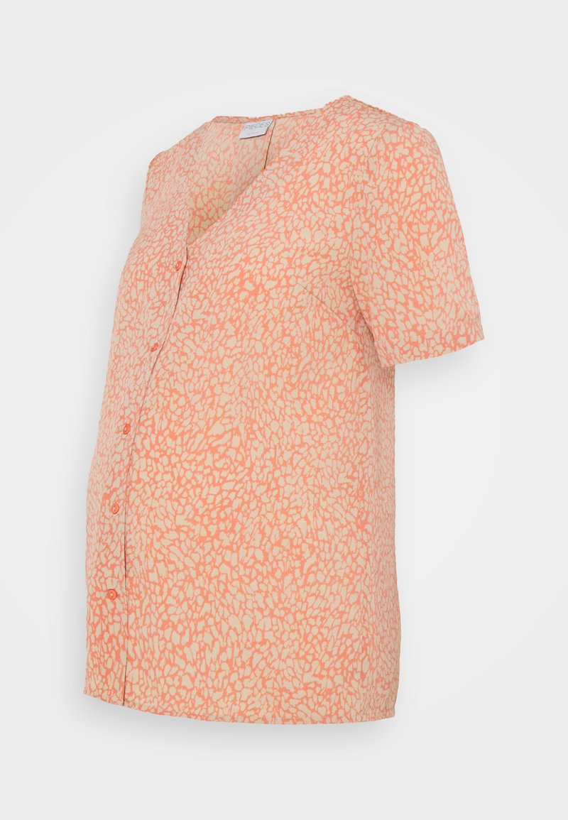 Pieces Maternity Overhemdblouse koraalrood