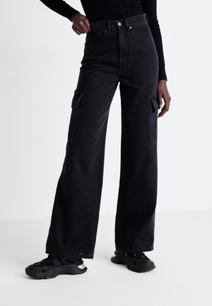 ONLHOPE WIDE - Wide Leg - washed black