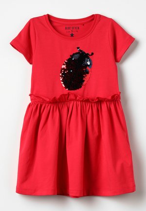 Jersey dress - hochrot
