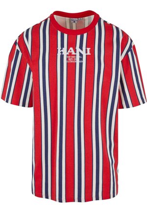 KM241-034-1 RETRO STRIPED  - T-shirt med print - red navy offwhite