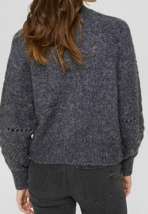 Trui - mottled dark blue