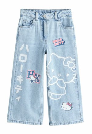 REGULAR FIT - HELLO KITTY WIDE LEG - Laza szabású farmerek - mid wash