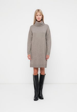 HANNA ROLLNECK DRESS - Gebreide jurk - fungi