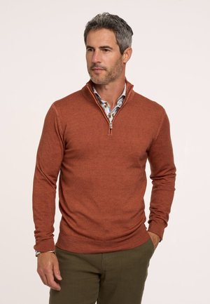 HALF ZIP BRIQUE - Trui - oranje