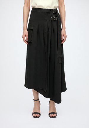 JJXX, JXLIVA BUCKLE DETAIL SKIRT - Jupe plissée - pirate black