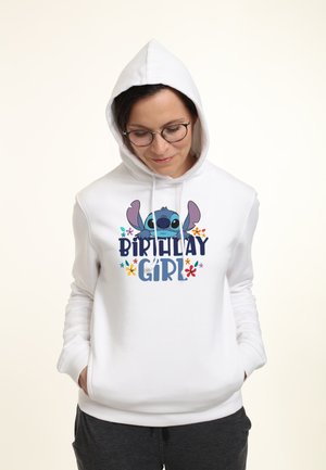 LILO & STITCH BDAY GIRL STITCH - Sweat à capuche - white