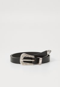 ONLTY SLIM WESTER BELT  - Gürtel - black/antique silver