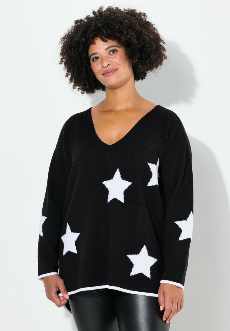 Angel of Style OVERSIZED STARS LONG SLEEVES - Maglione - black