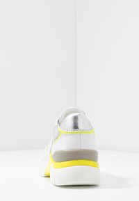 Marco Tozzi LACE UP - Sneaker low - white/neon yellow