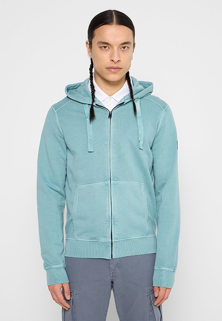 Ecoalf Sweater met rits turquoise Ecoalf Sweater met rits turquoise