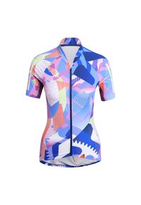 ESSENTIALS 3-STRIPES PATTERN CLASH CYCLING - Cycling Jersey - dark blue lucid blue