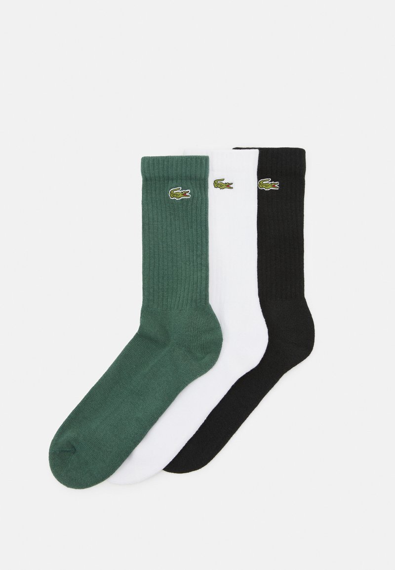 Lacoste CHAUSSETTES UNISEX 3 PACK  - Socken - black/white/sequoia
