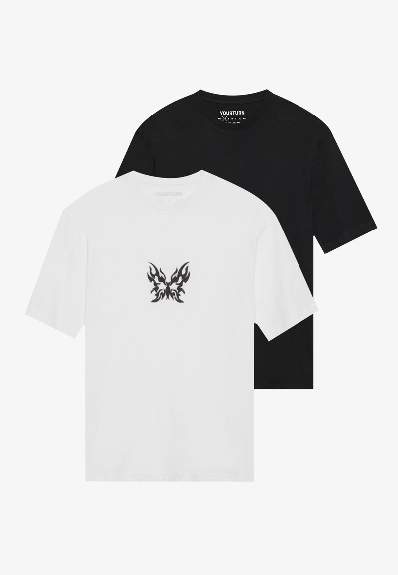 YOURTURN T-shirt print zwart YOURTURN T-shirt print zwart