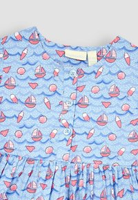 JoJo Maman Bébé NAUTICAL WAVE BUTTON FRONT - REGULAR FIT - Denní šaty - blue nautical wave