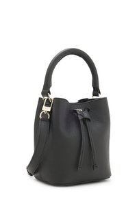 Mustast nahast ämbrikujuline kott tekstureeritud pinnaga, ülemise käepidemega ja kuldse detailidega. Omab paelaga sulgemist ja eemaldatavat õlaklappi.