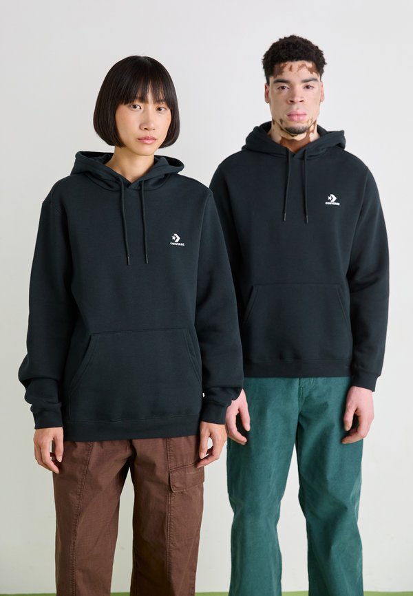 EMBROIDERED STAR CHEVRON BRUSHED BACK HOODIE UNISEX - Hoodie