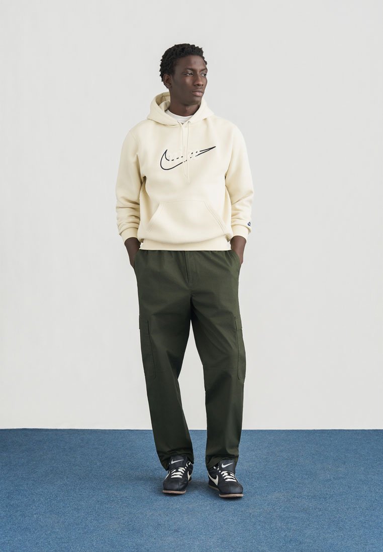nike club hoodie khaki stone