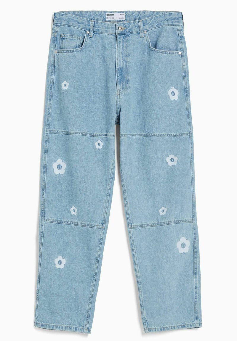 Bershka Relaxed fit jeans lichtblauw denim Bershka Relaxed fit jeans lichtblauw denim