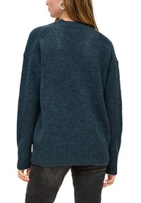 QS MIT V-AUSSCHNITT - Strickpullover - petrol