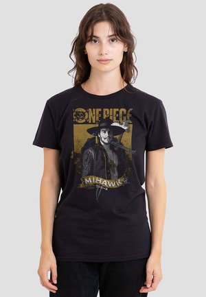ONE PIECE MIHAWK ETCHED PORTRAIT - T-Shirt print - black