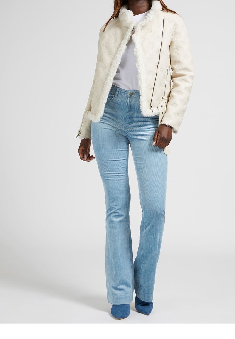 Guess Faux leather jacket beige (Pre-owned) Zalando