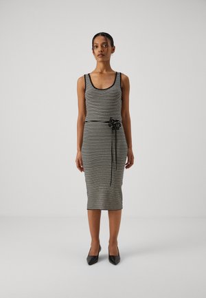 Vero Moda Petite VMBLOOM O NECK DRESS - Šaty do práce - black/birch