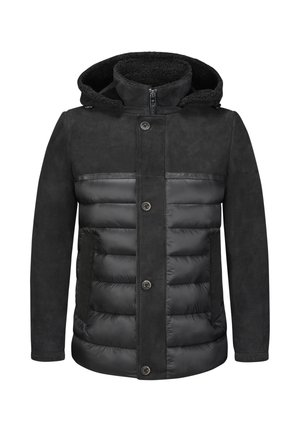 BROKER - Lederjacke - schwarz