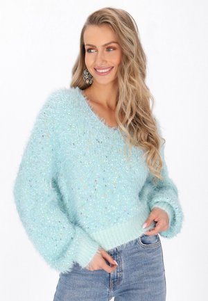 Strickpullover - aqua