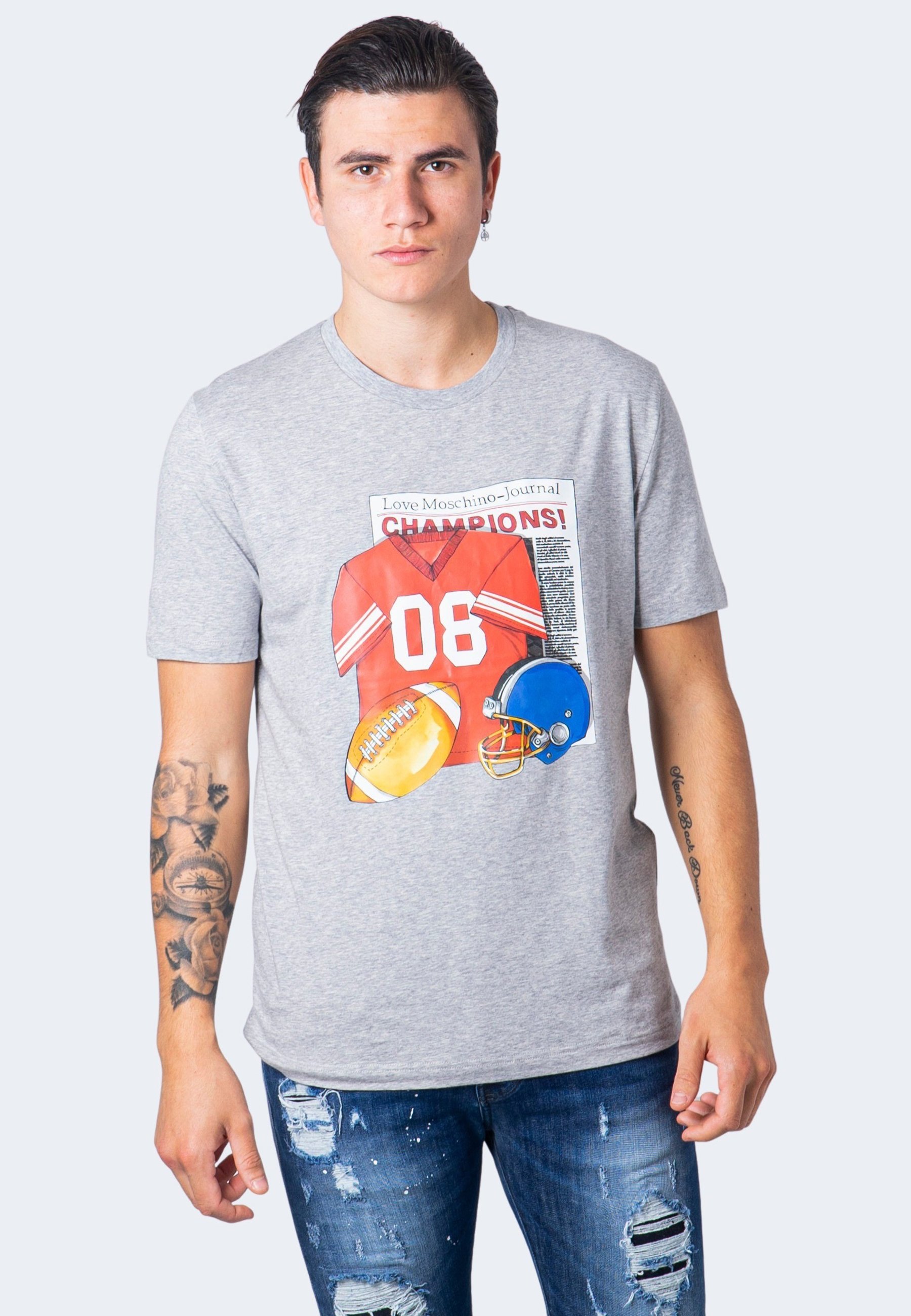 Love Moschino T-Shirt print - grey/grau 