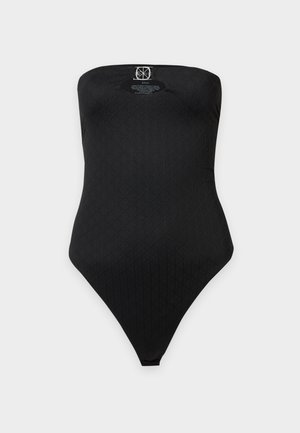 Calvin Klein Underwear, THONG BODYSUIT - EMBOSSED EMBLEM - Боди - black